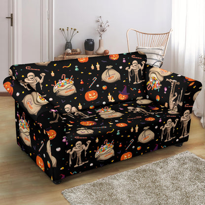 Mummy Halloween Print Design LKS303 Loveseat Couch Slipcover