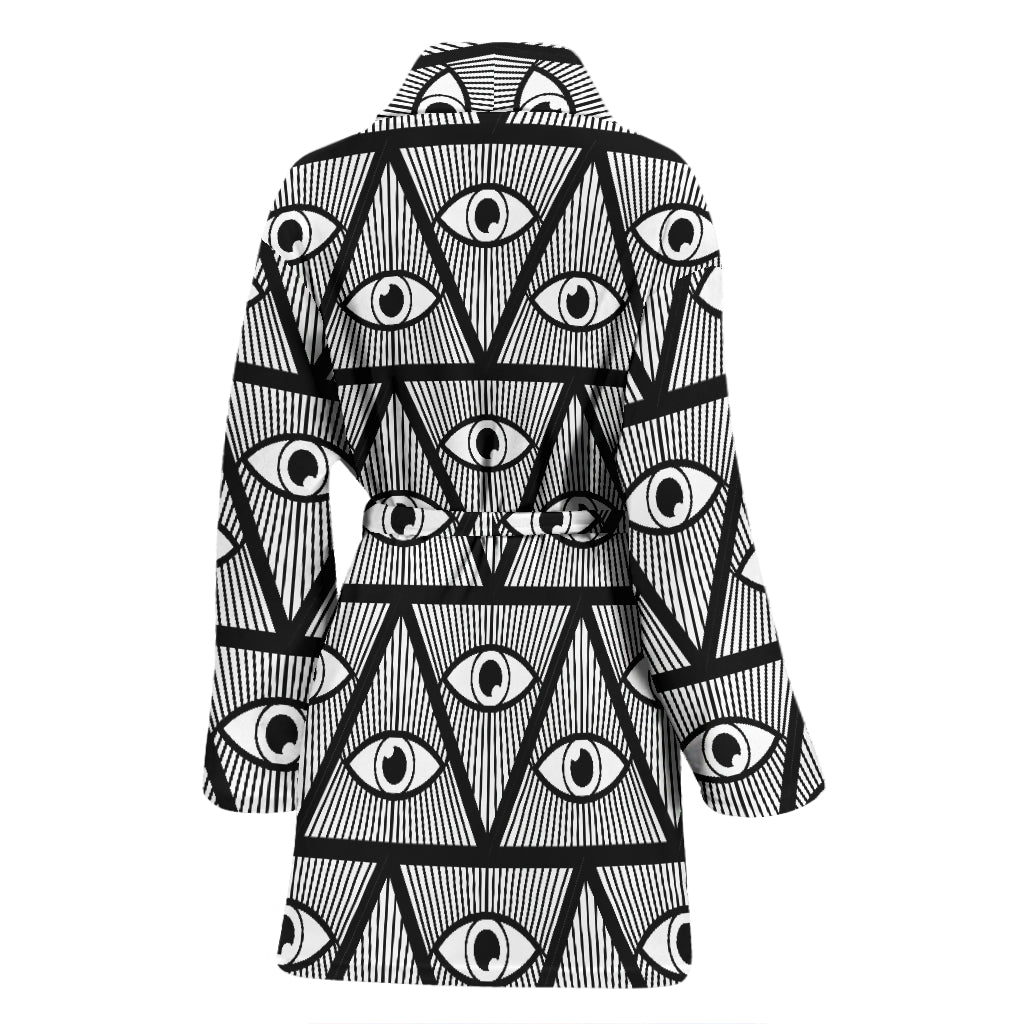 Third Eye Pattern Print Design LKS304 Women Bathrobe