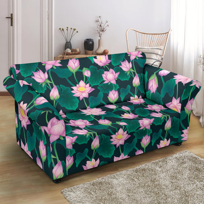 Water Lily Print Design LKS302 Loveseat Couch Slipcover