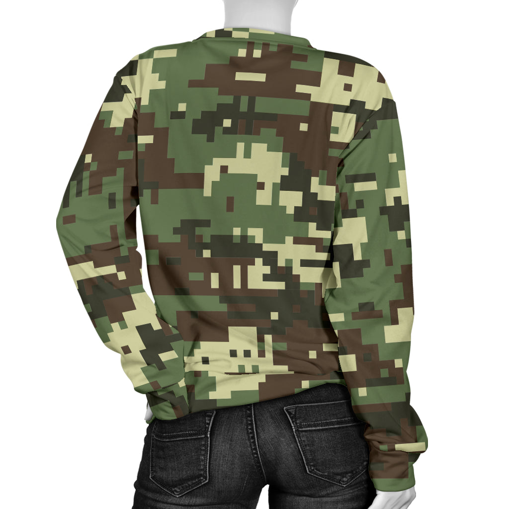 ACU Digital Army Camouflage Women Long Sleeve Sweatshirt