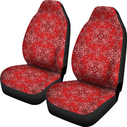 Bandana Red Pattern Print Design LKS3010 Car Seat Covers