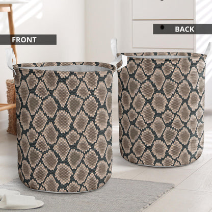 Snake Skin Design Print Laundry Basket