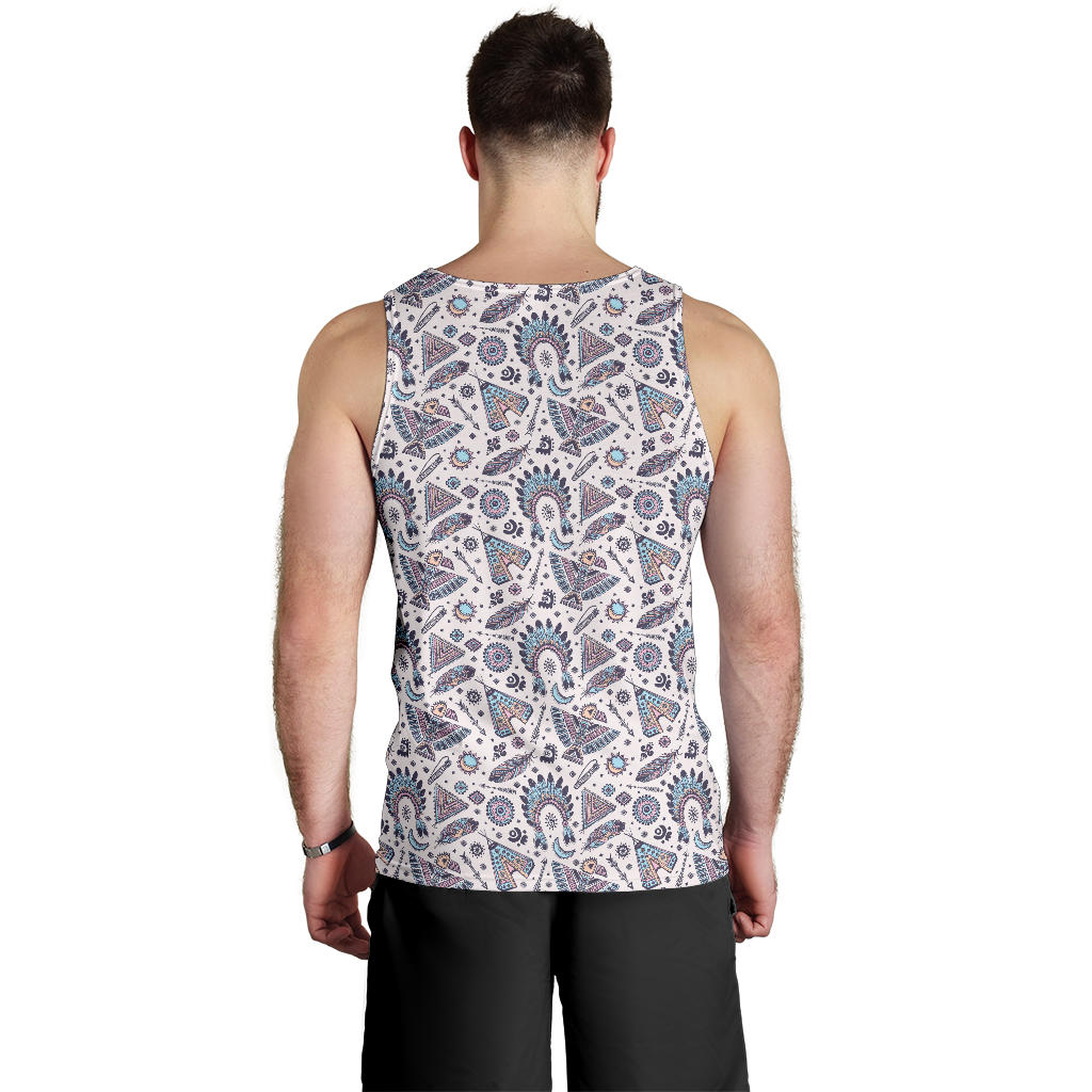 Eagles Native American Indian Symbol Men Tank Top