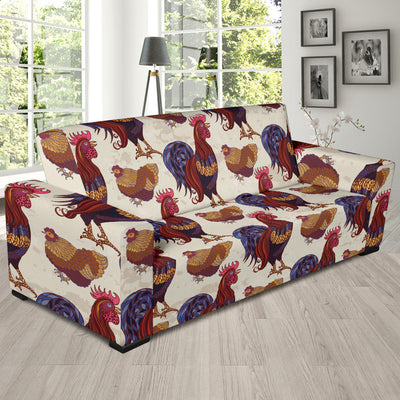 Rooster Pattern Print Design A03 Sofa Slipcover