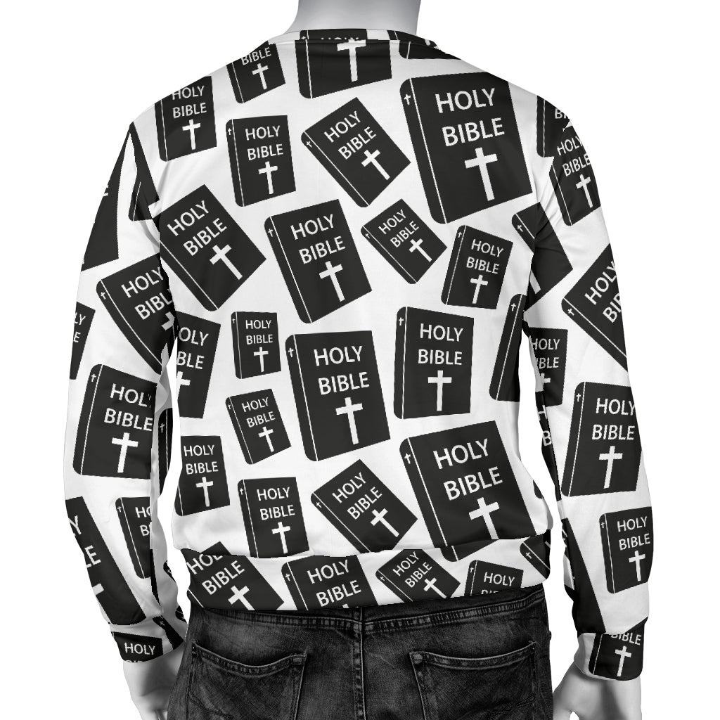 Christian Holy Bible Book Pattern Men Long Sleeve Sweatshirt