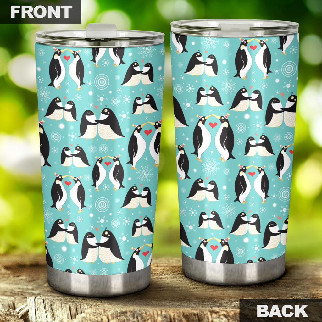 Penguin Love Print Tumbler