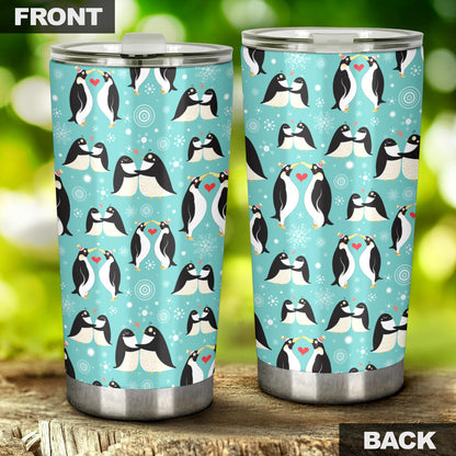 Penguin Love Print Tumbler