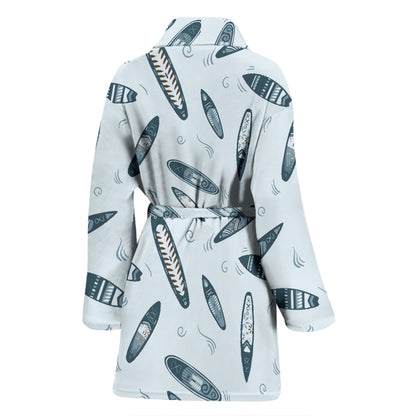 Surfboard Print Design LKS306 Women Bathrobe
