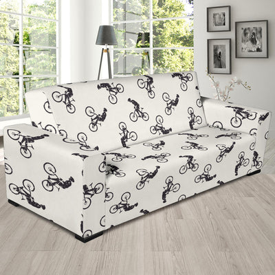 Mountain bike Pattern Print Design 01 Sofa Slipcover