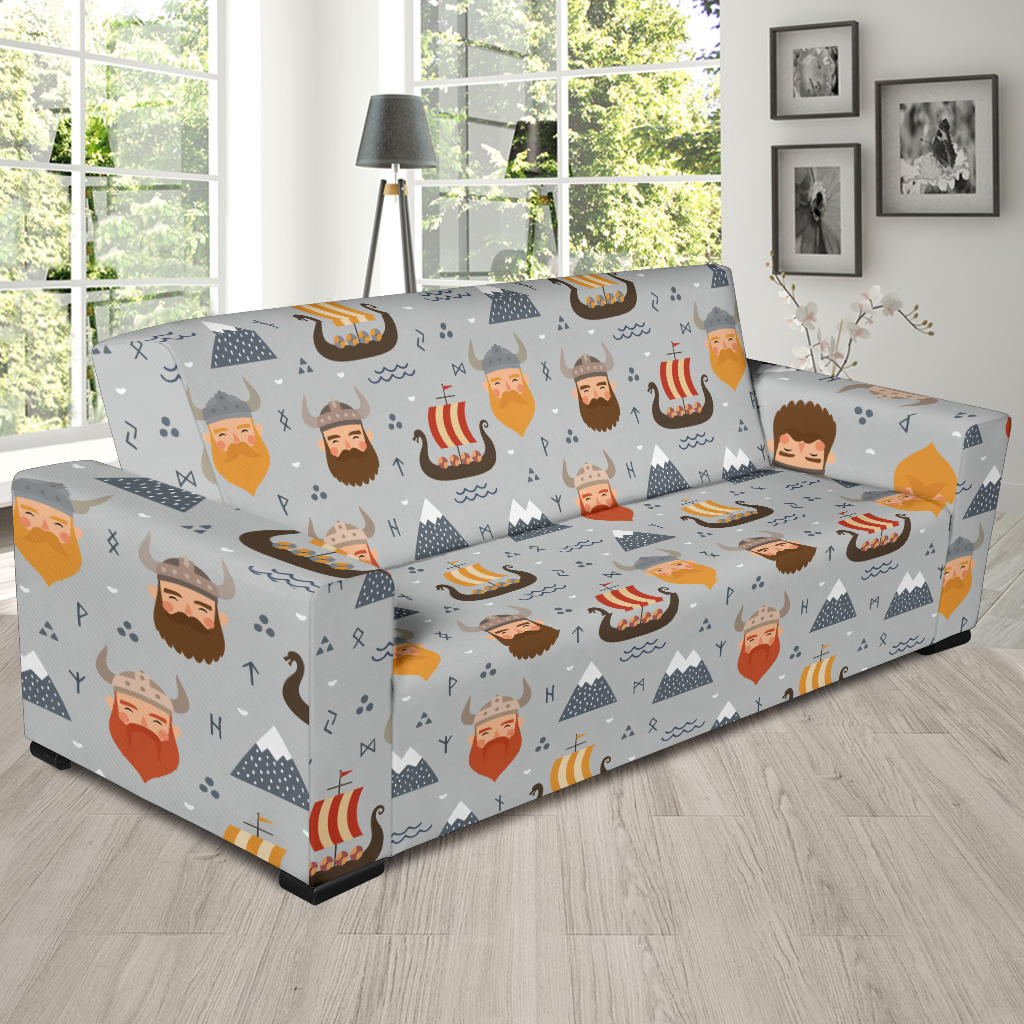 Vikings Print Design LKS307 Sofa Slipcover