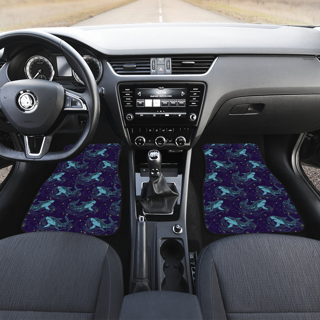 Shark Themed Print Car Floor Mats Front Back