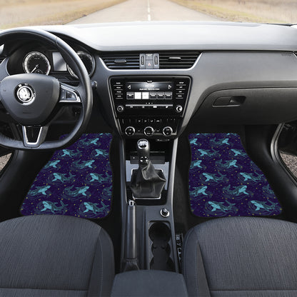 Shark Themed Print Car Floor Mats Front Back