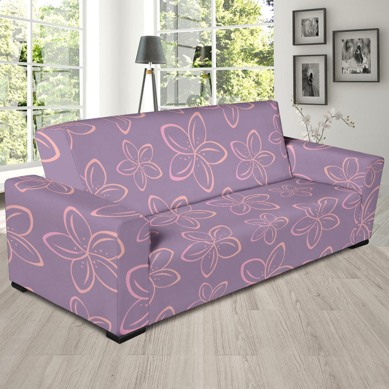 Plumeria Pattern Print Design A01 Sofa Slipcover