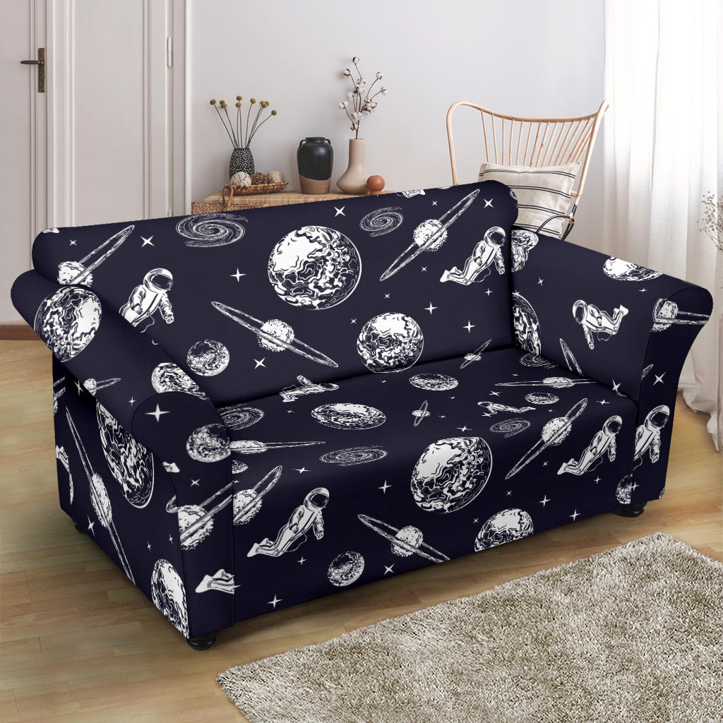 Space Astronaut Print Design LKS302 Loveseat Couch Slipcover