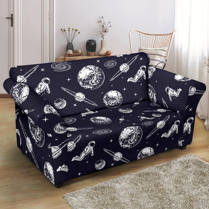 Space Astronaut Print Design LKS302 Loveseat Couch Slipcover
