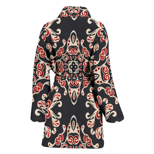 Medallion Pattern Print Design 01 Women Bathrobe