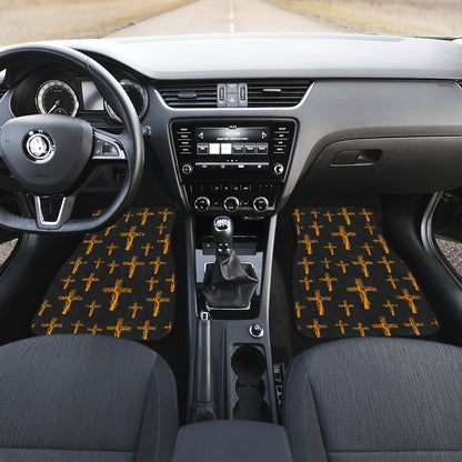 Christian Tree of Life Cross Design Car Floor Mats Front Back