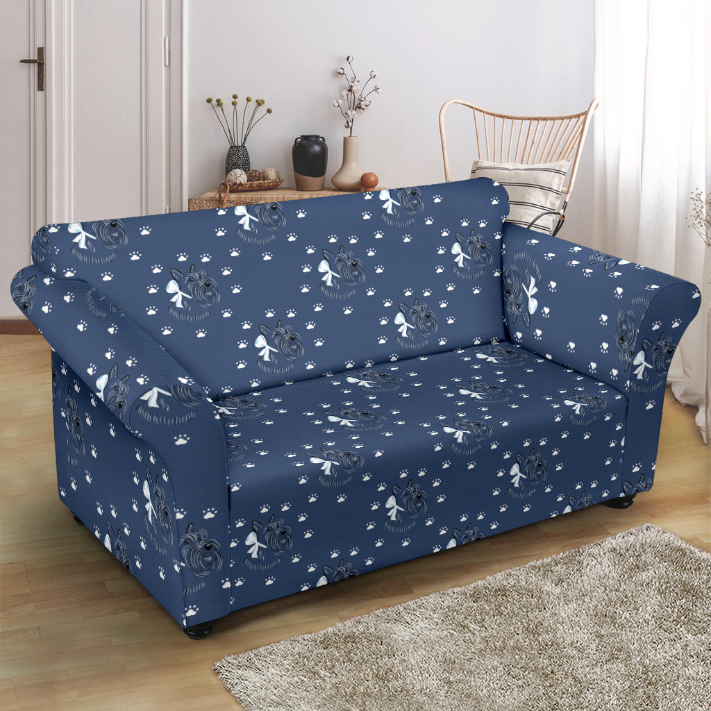Scottish Terriers Print Design LKS307 Loveseat Couch Slipcover