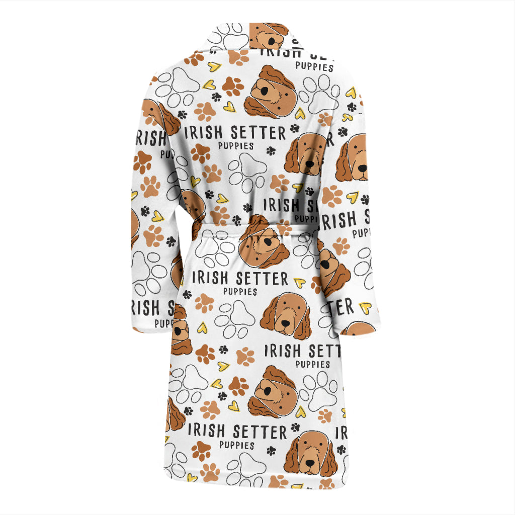 Setters Irish Print Design LKS301 Men Bathrobe