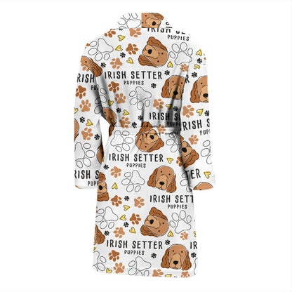 Setters Irish Print Design LKS301 Men Bathrobe