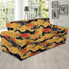 Kangaroos Aboriginal Pattern Print Design 06 Sofa Slipcover