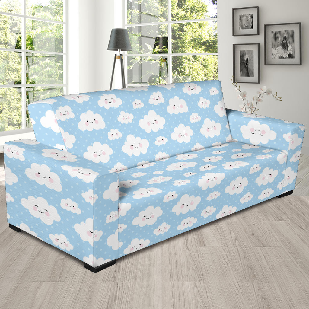 Cloud Pattern Print Design 02 Sofa Slipcover