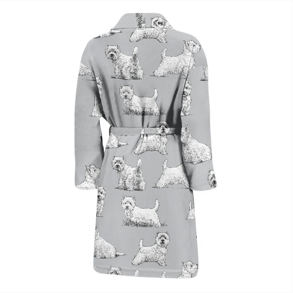 Scottish Terriers Print Design LKS3011 Men Bathrobe