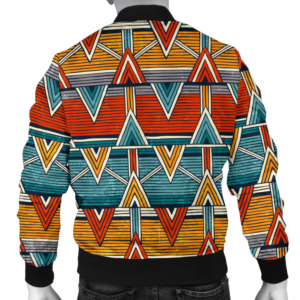 Kente Print African Design Themed Men Bomber Jacket