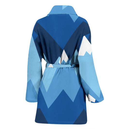 Mountain Pattern Print Design 04 Women Bathrobe