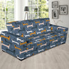 Dachshund Pattern Print Design 012 Sofa Slipcover