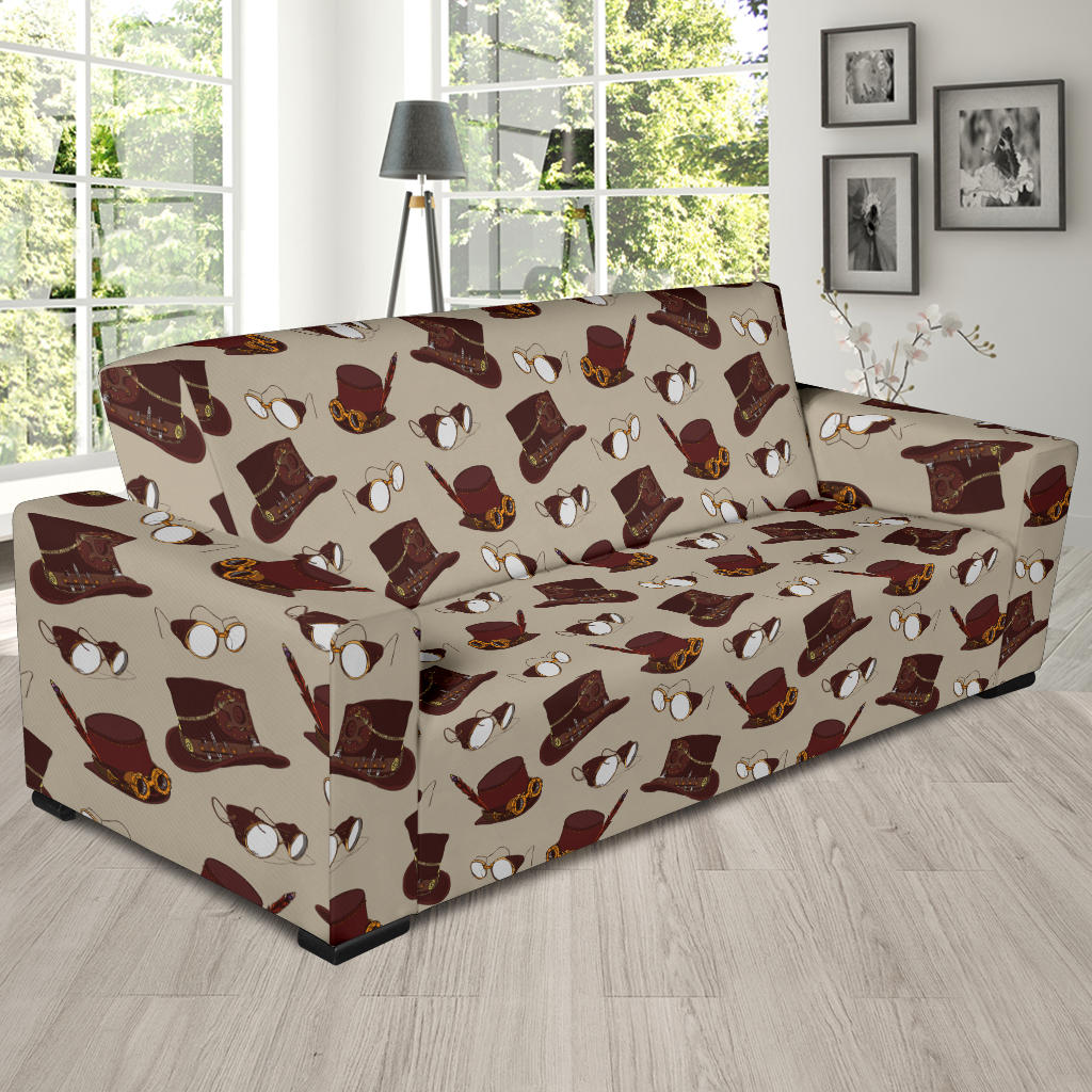 Steampunk Hat Print Design LKS301 Sofa Slipcover