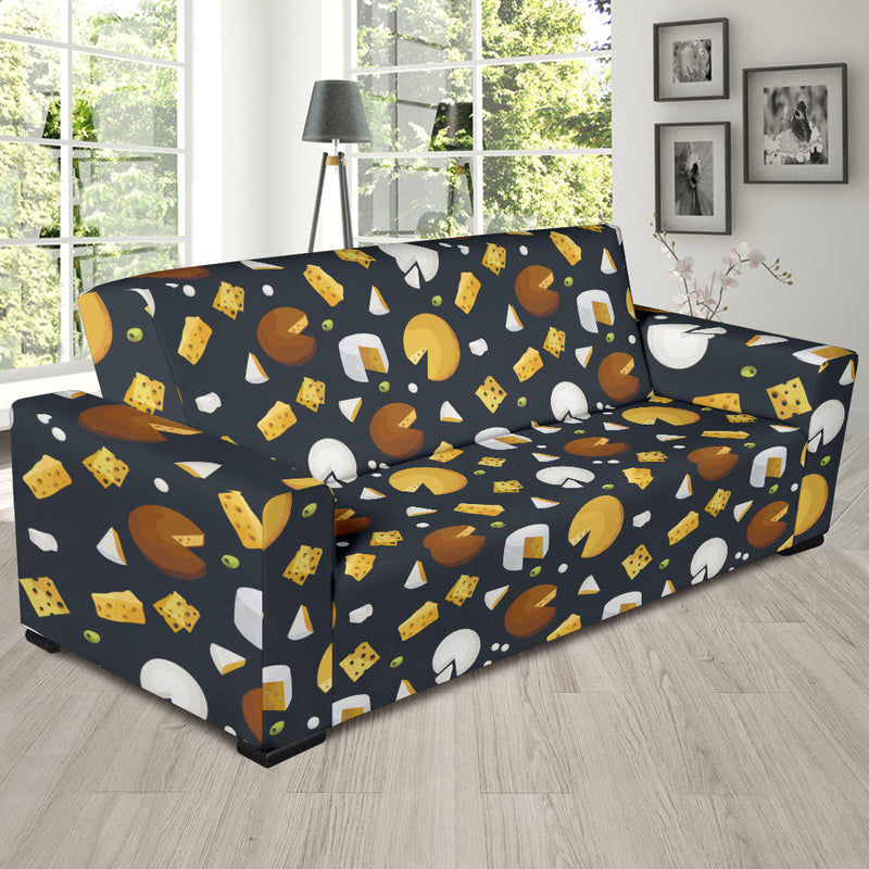 Cheese Pattern Print Design 03 Sofa Slipcover