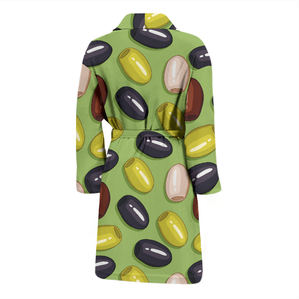 Olive Print Design LKS301 Men Bathrobe