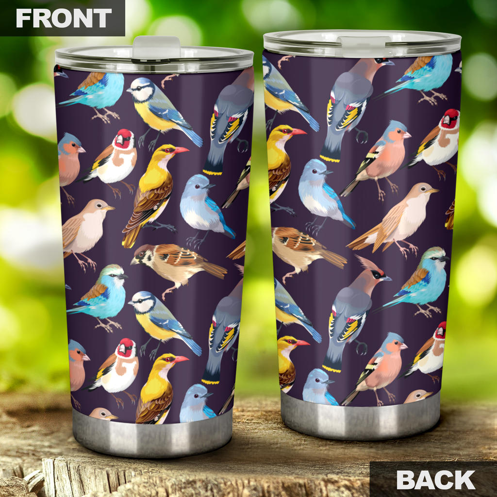 Bird Cute Print Pattern Tumbler