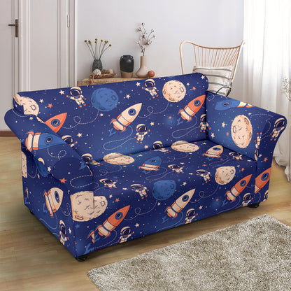 Space Astronaut Rocket Print Design LKS304 Loveseat Couch Slipcover