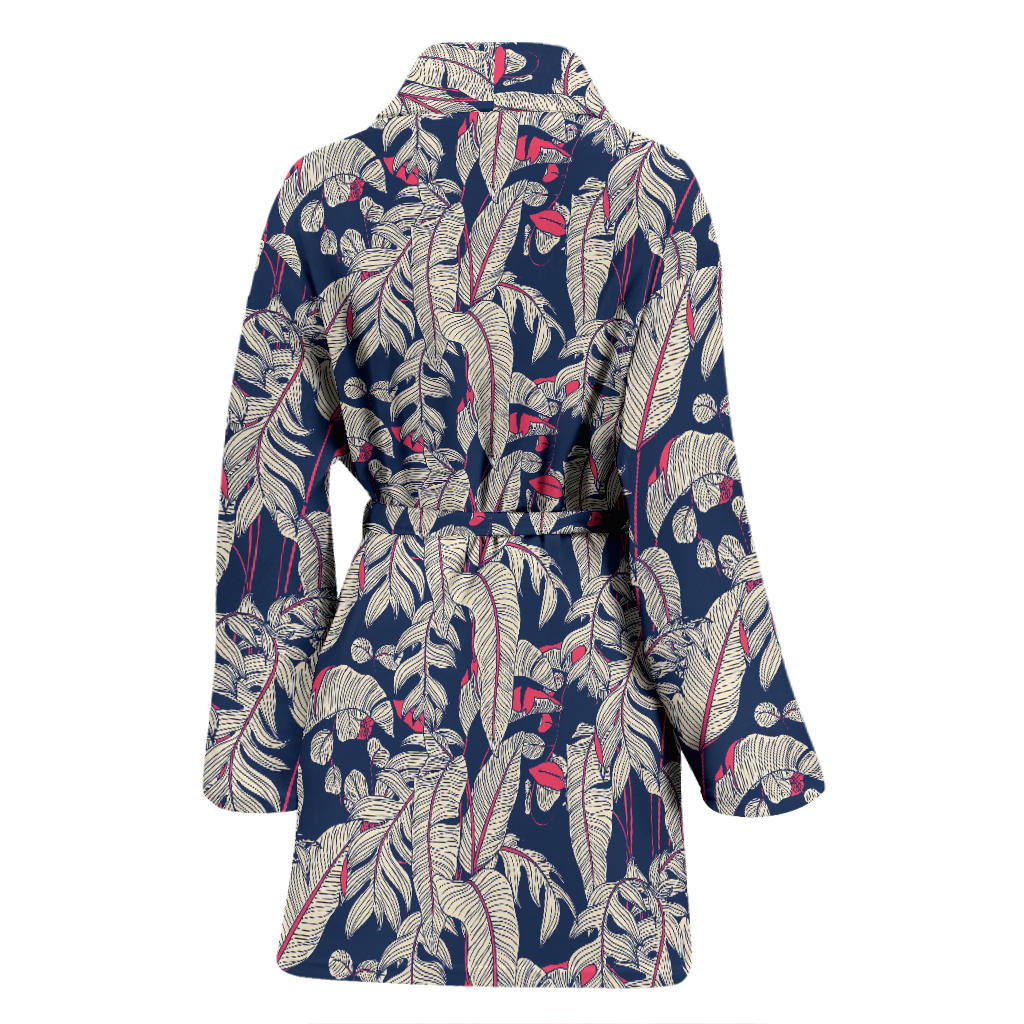 Bird Of Paradise Pattern Print Design 03 Women Bathrobe