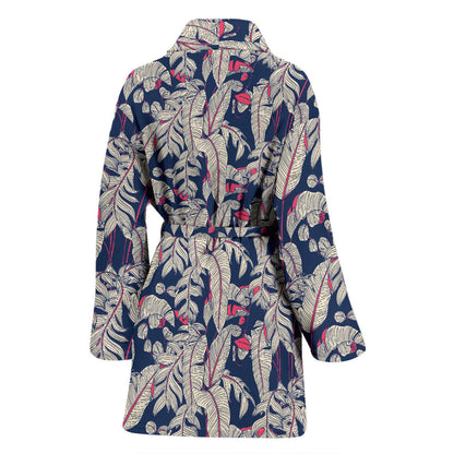 Bird Of Paradise Pattern Print Design 03 Women Bathrobe