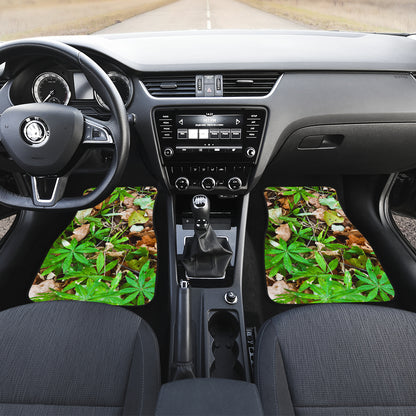 Camouflage Realistic Tree Fresh Print Car Floor Mats Front Back