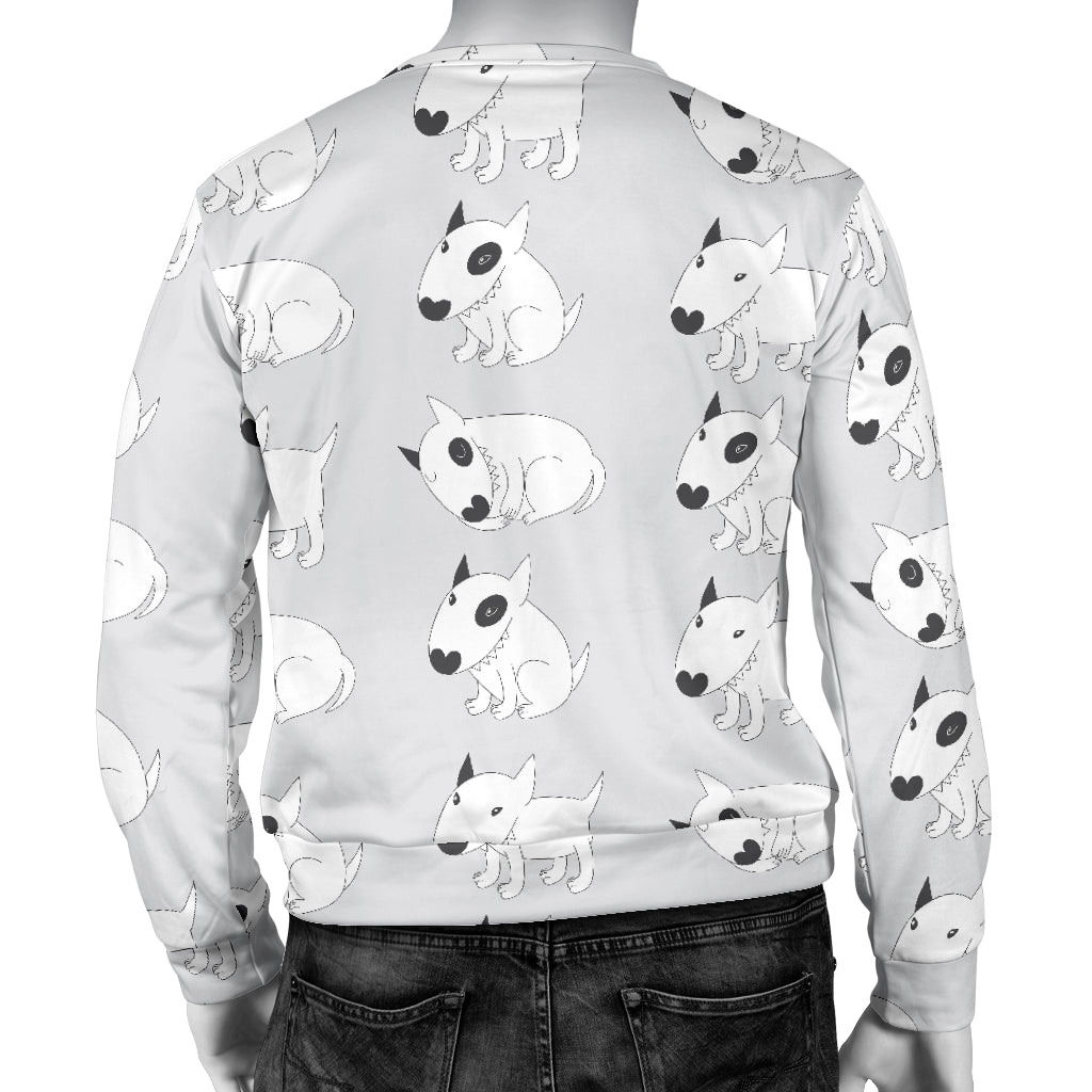 Bull Terrier hand draw Print Pattern Men Long Sleeve Sweatshirt