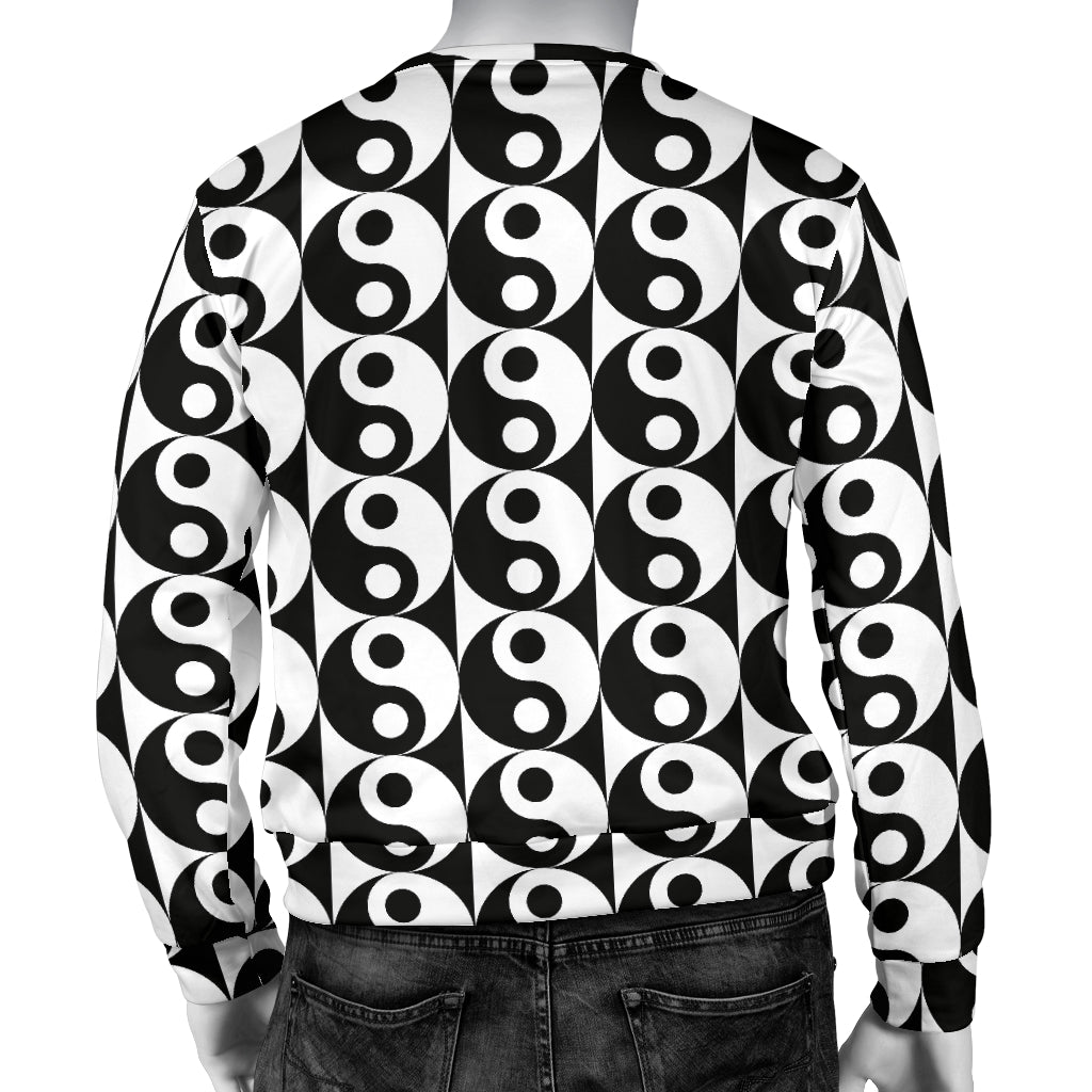Yin Yang Classic Pattern Design Print Men Long Sleeve Sweatshirt