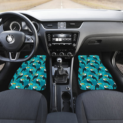 Toucan Parrot Pattern Print Car Floor Mats Front Back