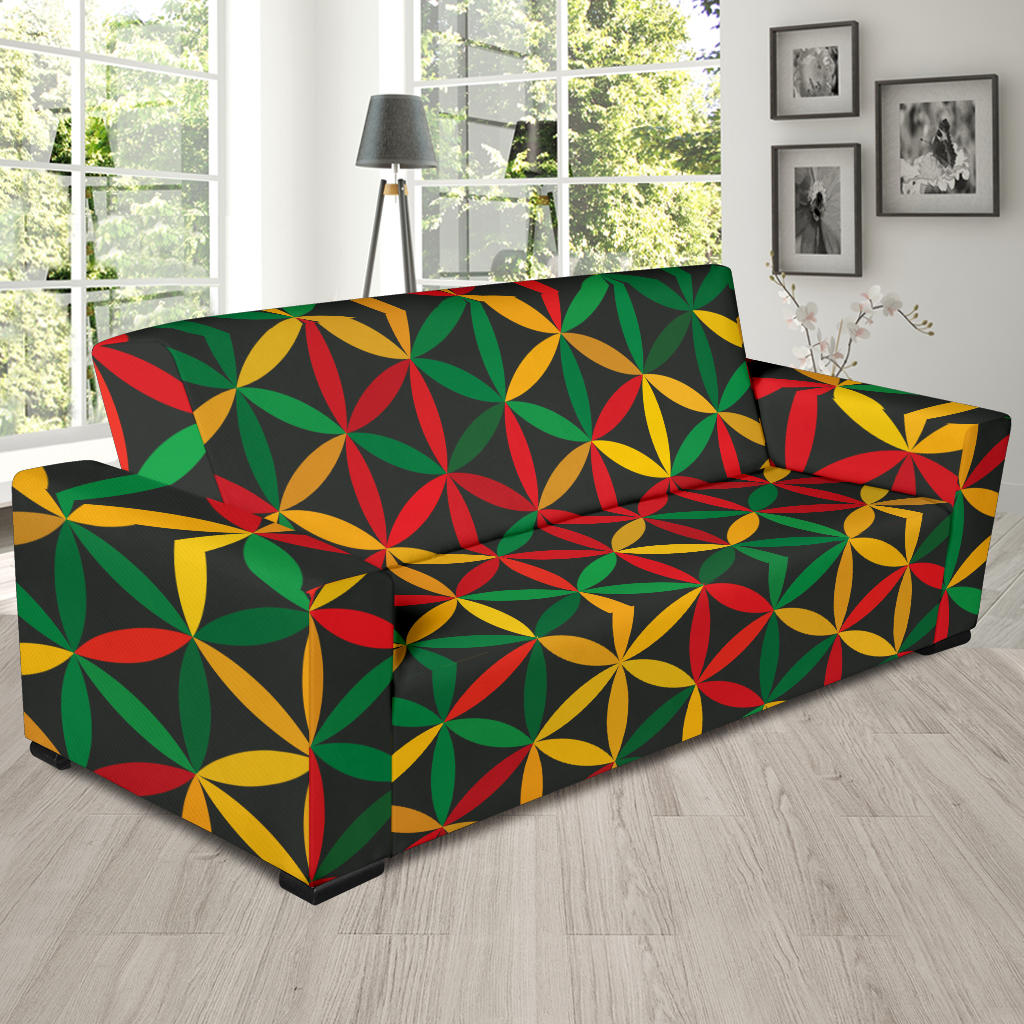 Rasta Pattern Print Design A04 Sofa Slipcover