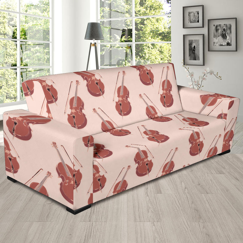 Cello Pattern Print Design 03 Sofa Slipcover