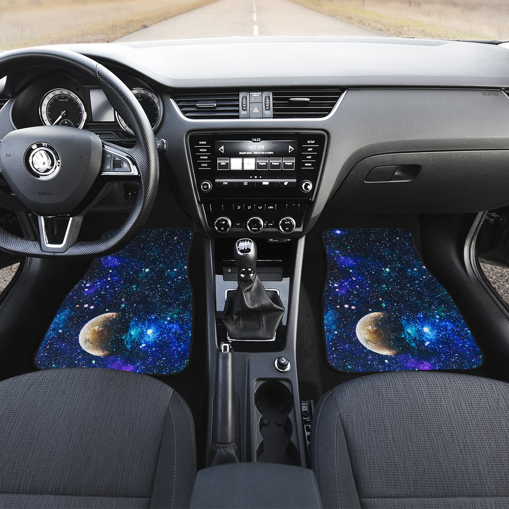Galaxy Stardust Planet Space Print Car Floor Mats Front Back