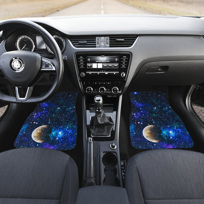Galaxy Stardust Planet Space Print Car Floor Mats Front Back