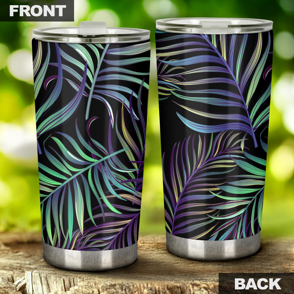 Tropical Palm Leaves Pattern Brightness Tumbler