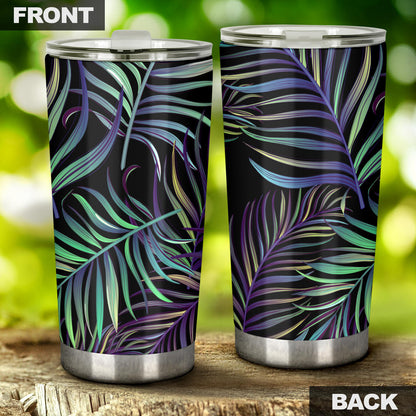 Tropical Palm Leaves Pattern Brightness Tumbler