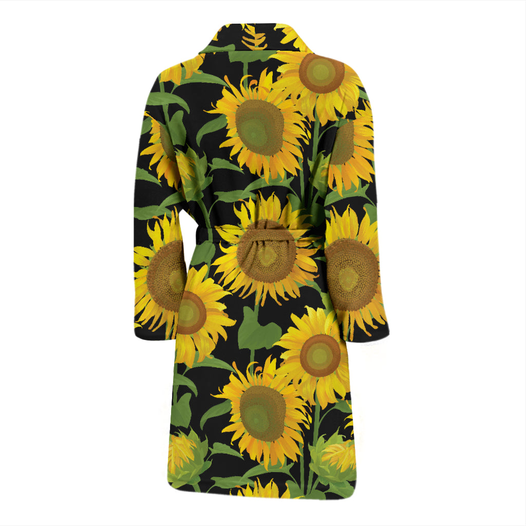 Sunflower Print Design LKS302 Men Bathrobe