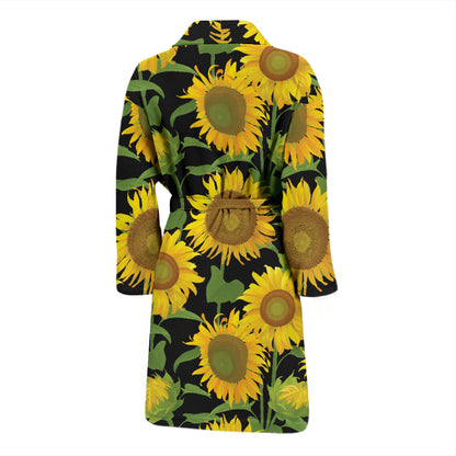 Sunflower Print Design LKS302 Men Bathrobe