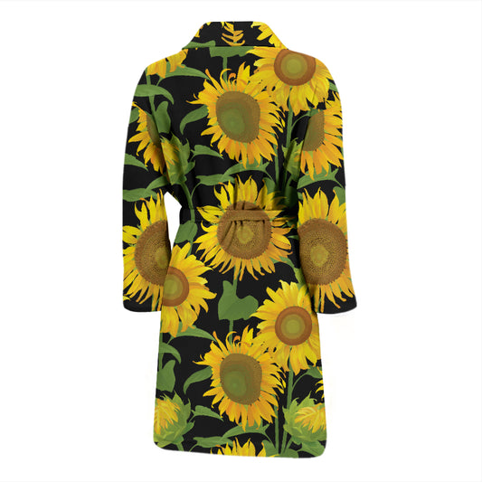 Sunflower Print Design LKS302 Men Bathrobe